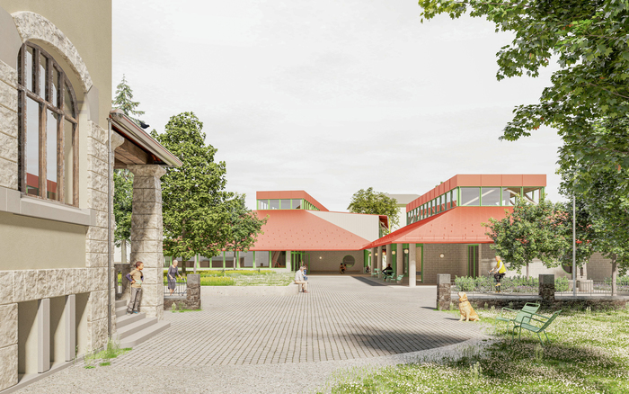 7. School with proud roofs